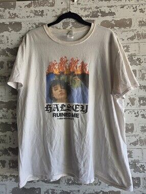 Halsey Ruined Me Graphic T Shirt XL White Hot Topic Tour Band Tee 2017